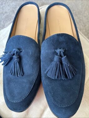 Banana Republic Navy Suede Tassel Loafers